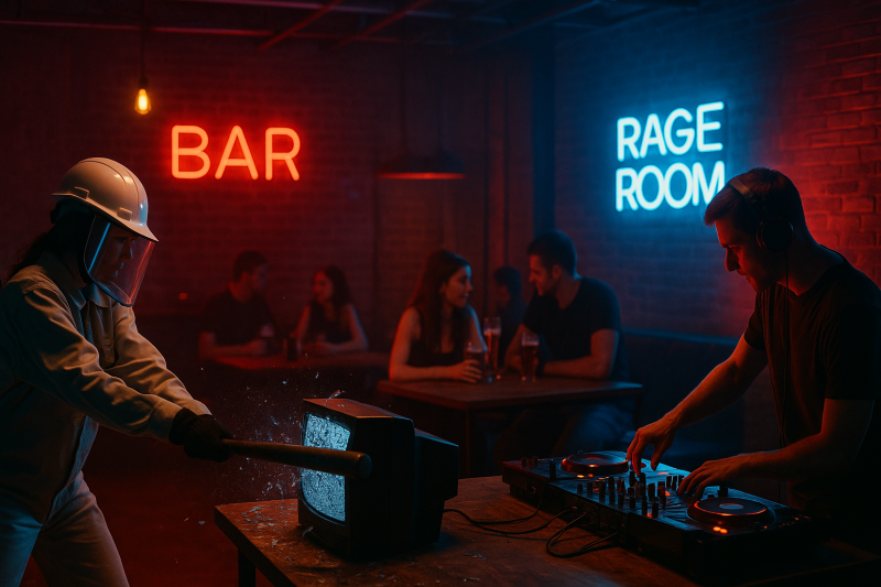 Une soirée électro immersive entre rage room, bar à thème et ambiance sonore unique à Draguignan ce samedi