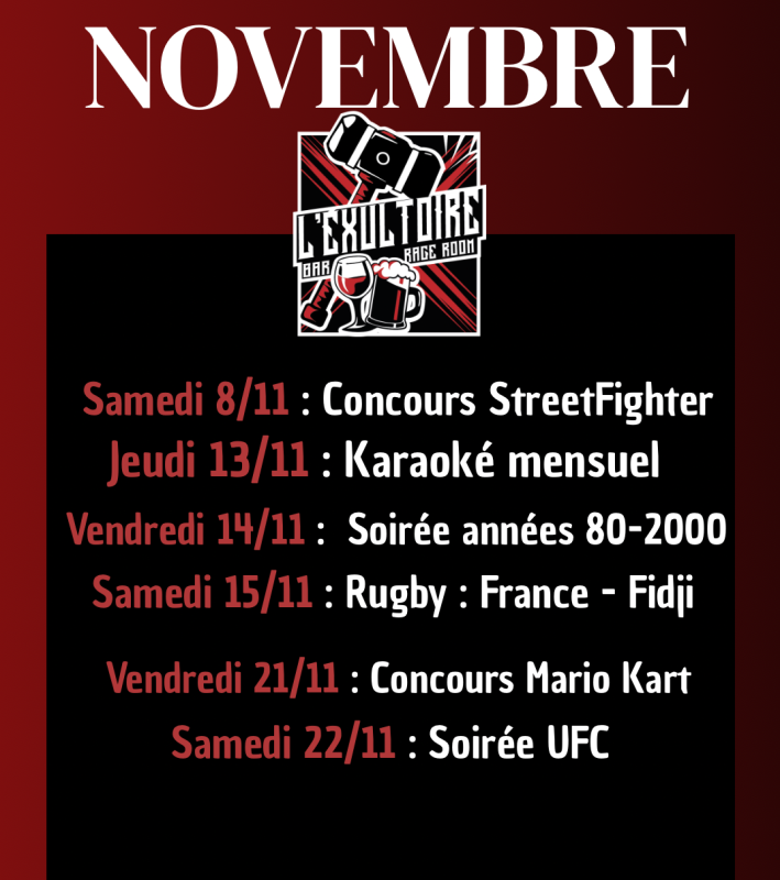 evenements bar draguignan novembre 2025